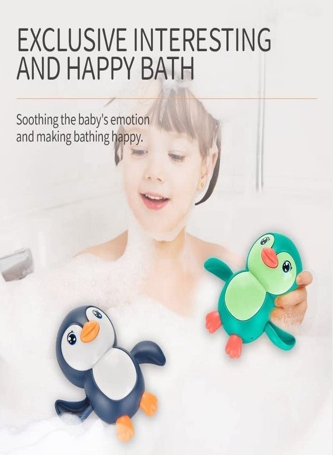 BOTIST Wind Up Swimming Penguin Bath Toy, Floating Playing Toy in Bathroom Beach Pool, Colorful Water Toys for Girls & Boys - Multicolor ( Pack of 1 ) - Image 3